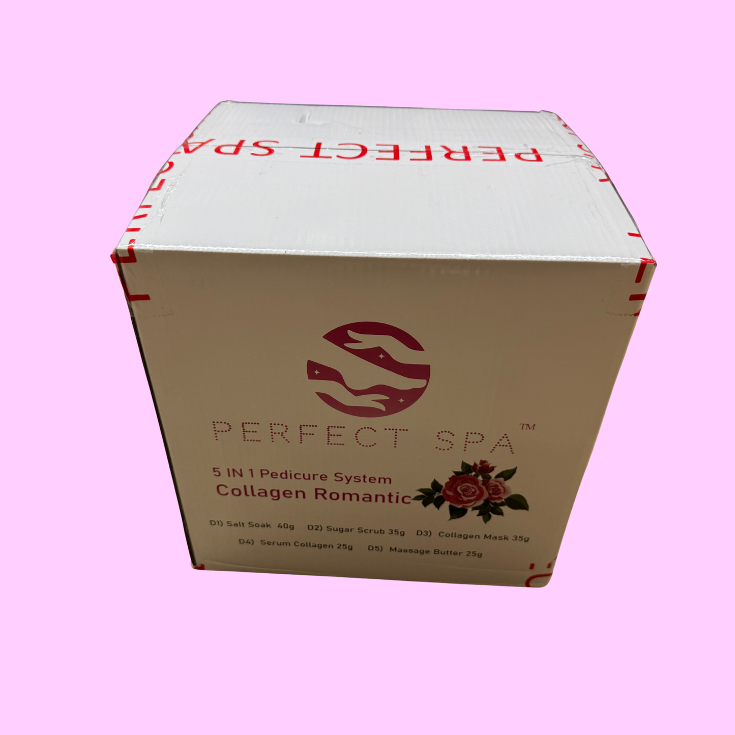 Perfect Spa Collagen Romantic – 5-in-1 Pedicure Kit (Box of 50) | Floral & Hydrating Collagen Pedicure Buy 5 Get 1 Free