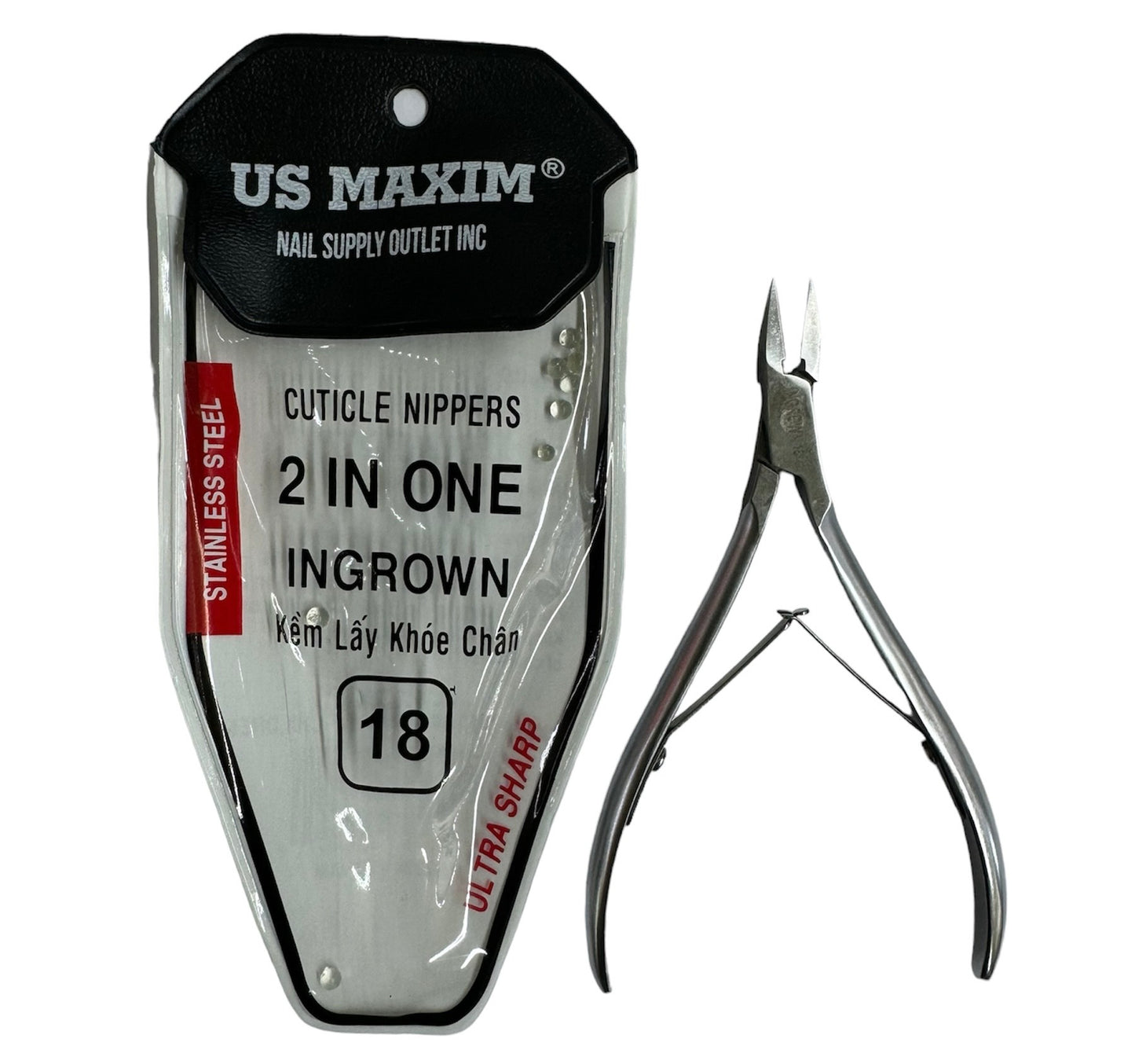 US Maxim Cuticle Nipper 2in1 Ingrown 18 image 0