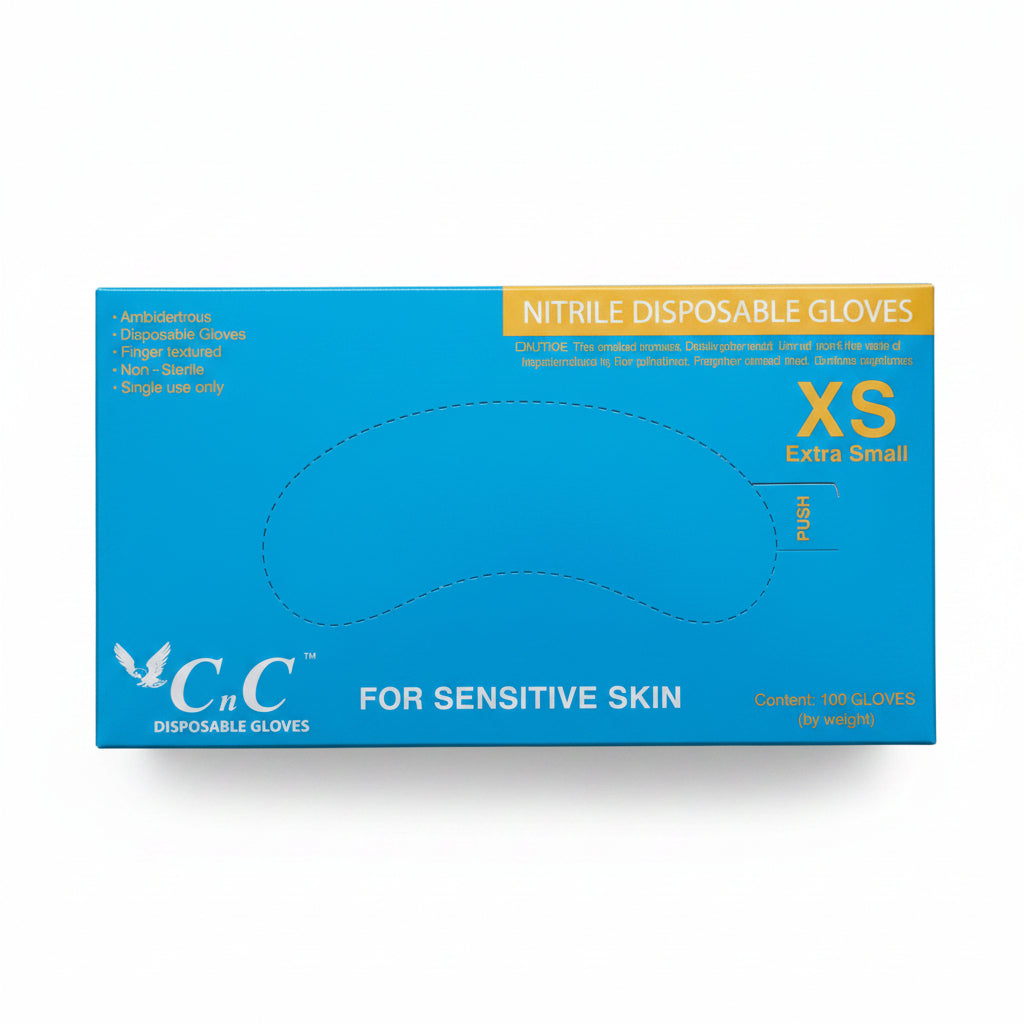 CnC Nitrile Gloves- X-Small PK/100pcs