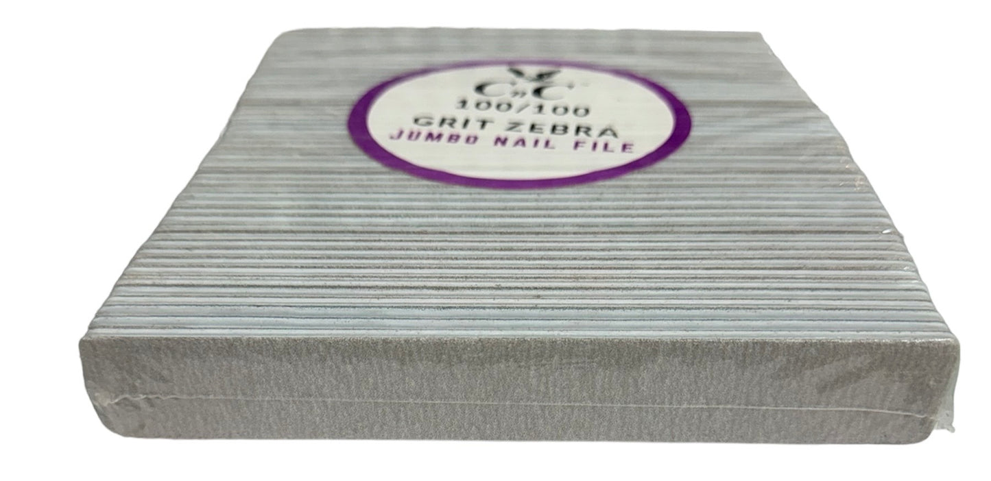 CnC Zebra Jumbo Nail File 100/100 - US Maxim Nail Supply