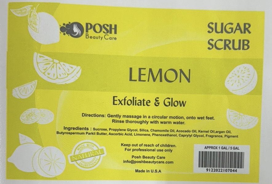 Posh Bucket Sugar Scrub – Lemon image 0