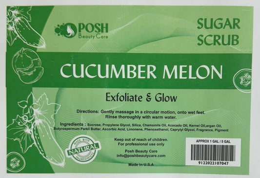 Posh Bucket Sugar Scrub – Cucumber & Melon image 0