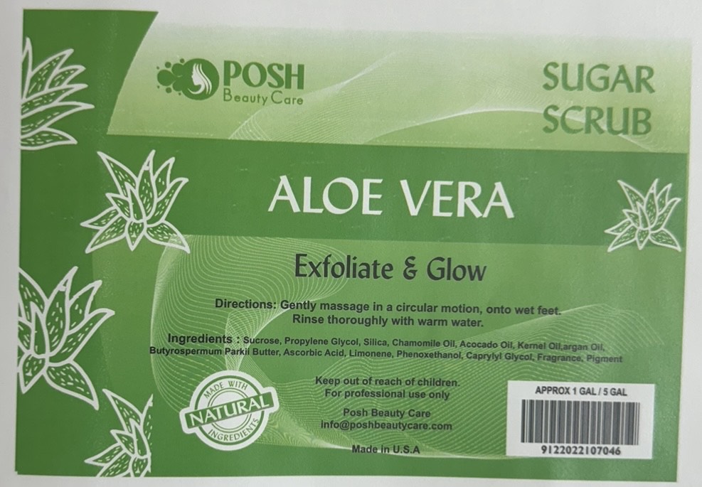 Posh Bucket Sugar Scrub – Aloe Vera image 0