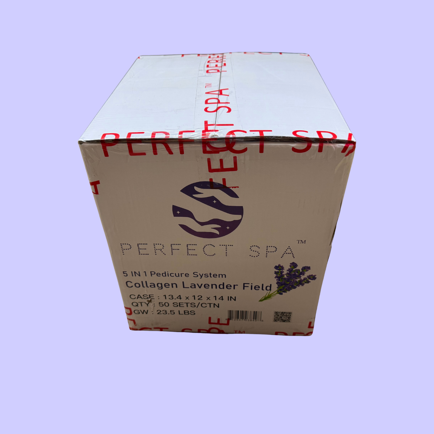 Perfect Spa Collagen Lavender Field – 5-in-1 Pedicure Kit (Box of 50) | Calming Aromatherapy Collagen Pedicure Buy 5 Get 1 Free