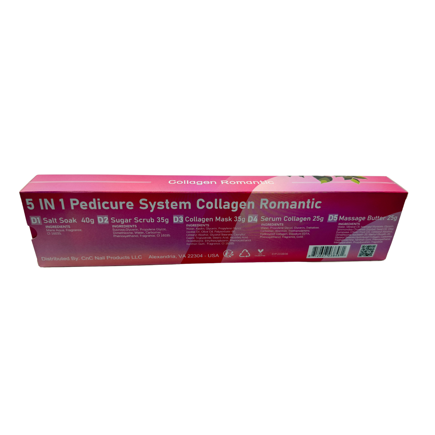 Perfect Spa Collagen Romantic – 5-in-1 Pedicure Kit (Box of 50) | Floral & Hydrating Collagen Pedicure Buy 5 Get 1 Free
