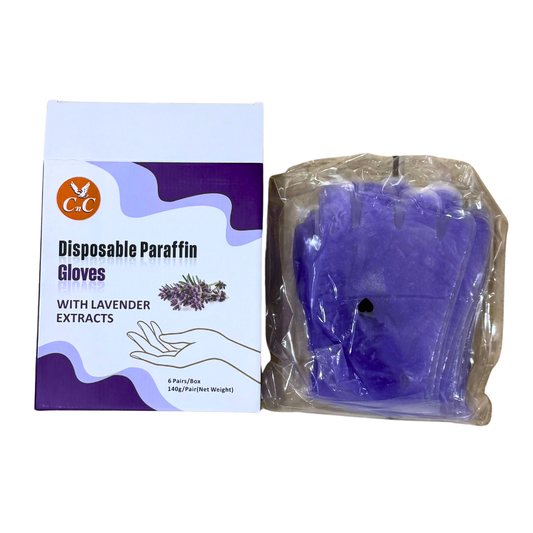 CnC Disposable Paraffin Gloves Lavender – 6 Pairs/Box