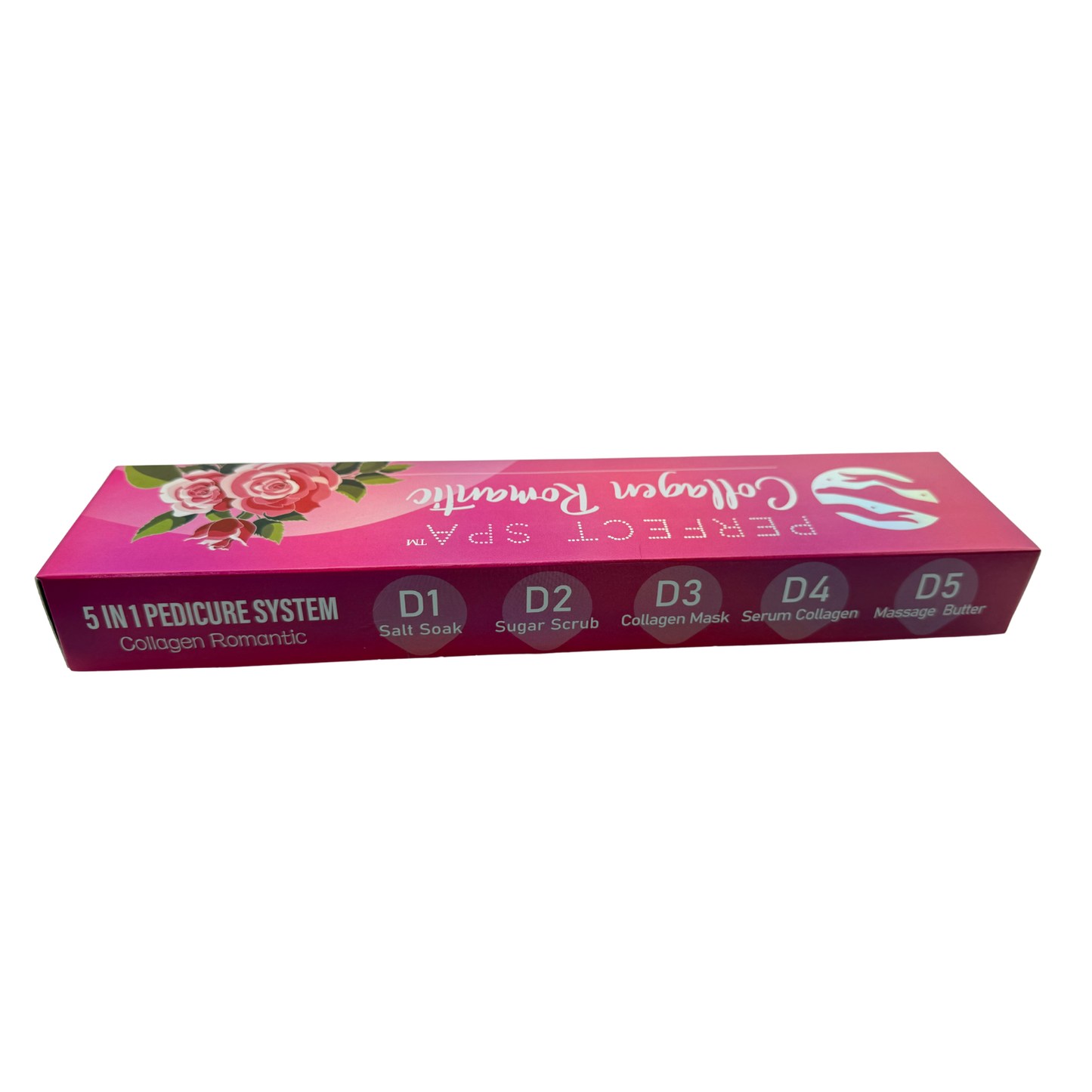 Perfect Spa Collagen Romantic – 5-in-1 Pedicure Kit (Box of 50) | Floral & Hydrating Collagen Pedicure Buy 5 Get 1 Free