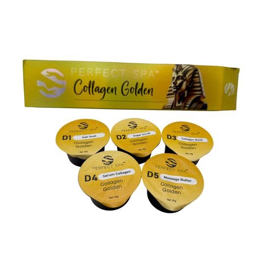 Perfect Spa Collagen Golden – 5-in-1 Pedicure Kit (Box of 50) | Radiance-Boosting Collagen Pedicure Buy 5 Get 1 Free