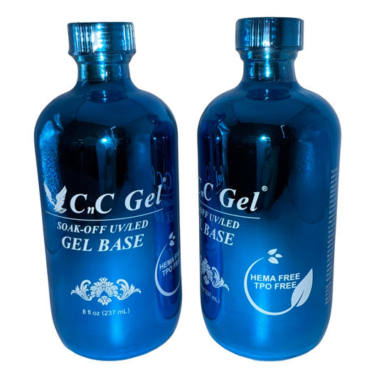 CnC Gel Base Super Sticky - HEMA/TPO-FREE - Soak-Off UV/LED – 8oz + 1 Free 8oz Bottle