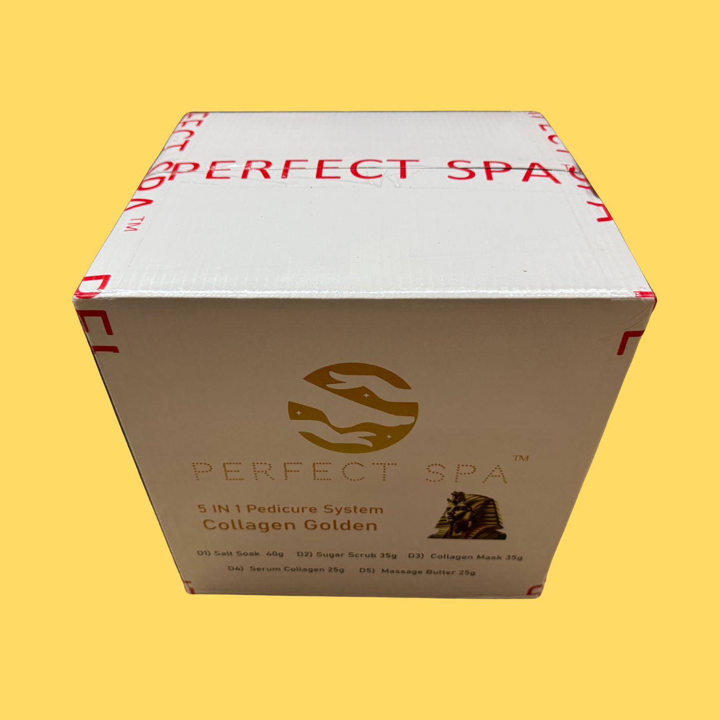 Perfect Spa Collagen Golden – 5-in-1 Pedicure Kit (Box of 50) | Radiance-Boosting Collagen Pedicure Buy 5 Get 1 Free
