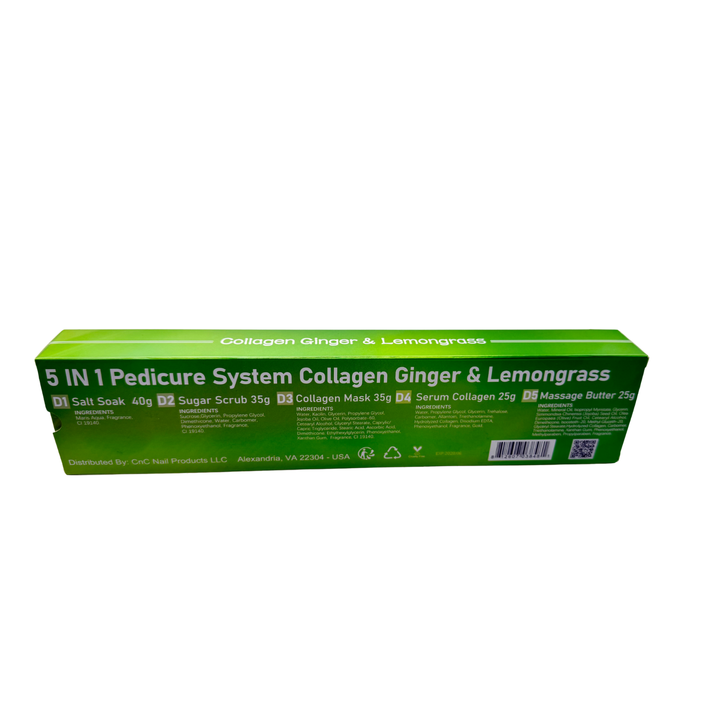 Perfect Spa Collagen Ginger & Lemongrass – 5-in-1 Pedicure Kit (Box of 50) | Refreshing & Detoxifying Collagen Pedicure Buy 5 Get 1 Free