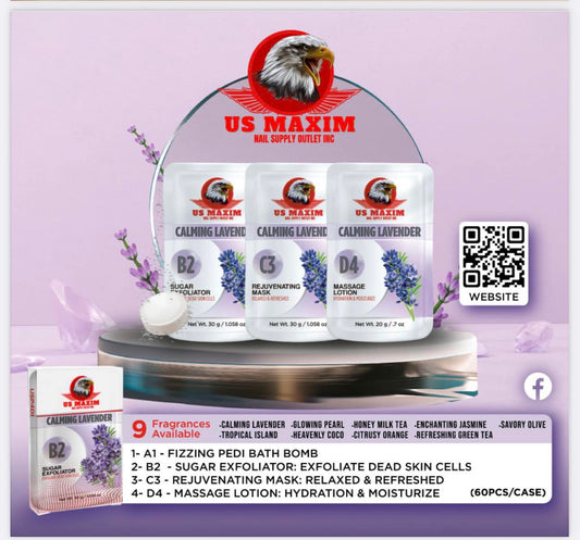 US Maxim 4 Step Pedicure Case- Calming Lavender BUY 10 FREE 2 image 0