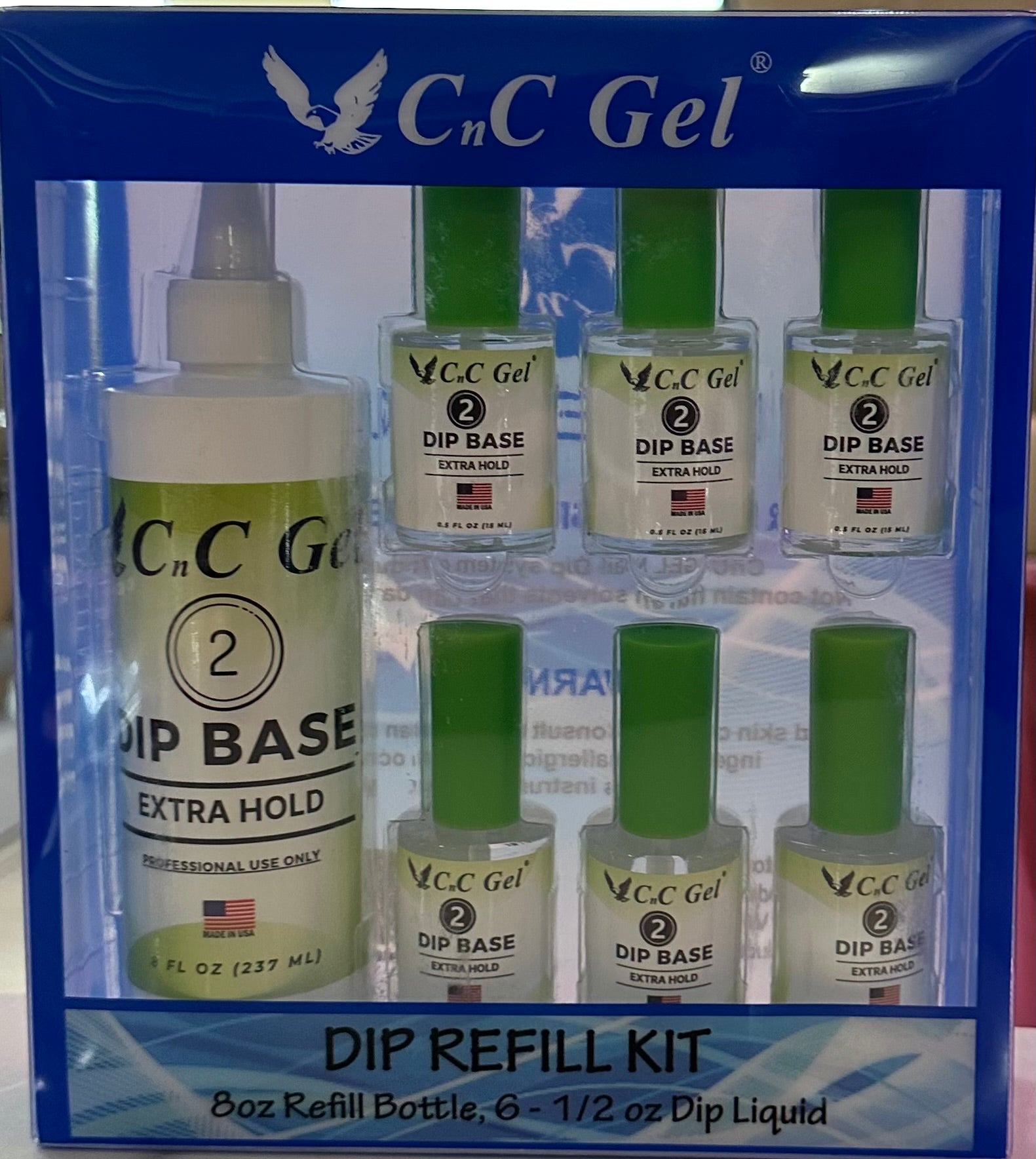 CnC Gel Dip Base Extra Hold Free 6 Bottle 0.5oz image 0