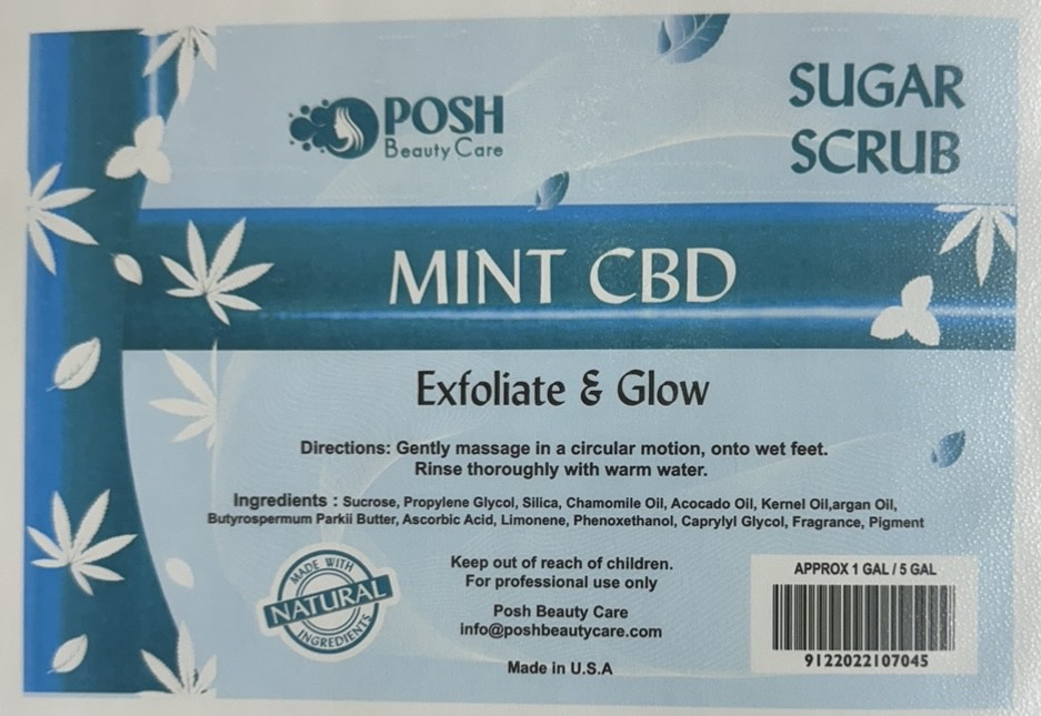 Posh Bucket Sugar Scrub – Mint CBD image 0