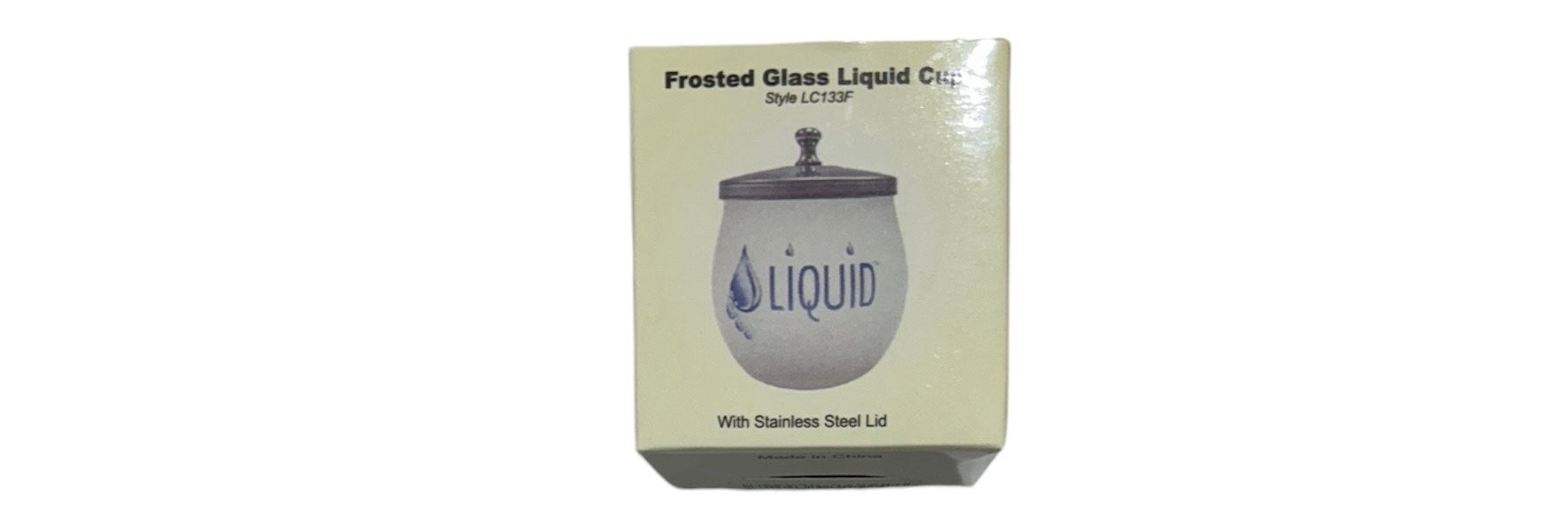 Frosted Glass Liquid Cup with Stainless Steel Lid image 0