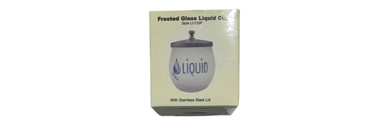 Frosted Glass Liquid Cup with Stainless Steel Lid image 0