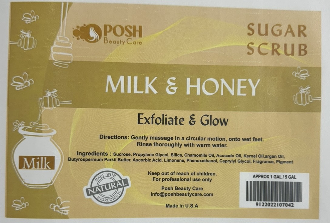 Posh Bucket Sugar Scrub – Milk & Honey image 0