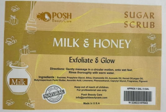 Posh Bucket Sugar Scrub – Milk & Honey image 0