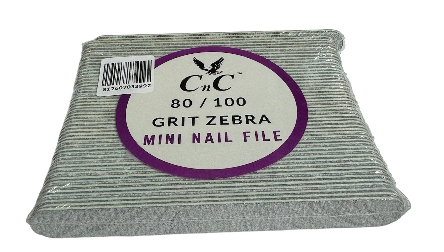 CNC 80/100 Grit Zebra Mini Nail File 100pcs/pk image 3