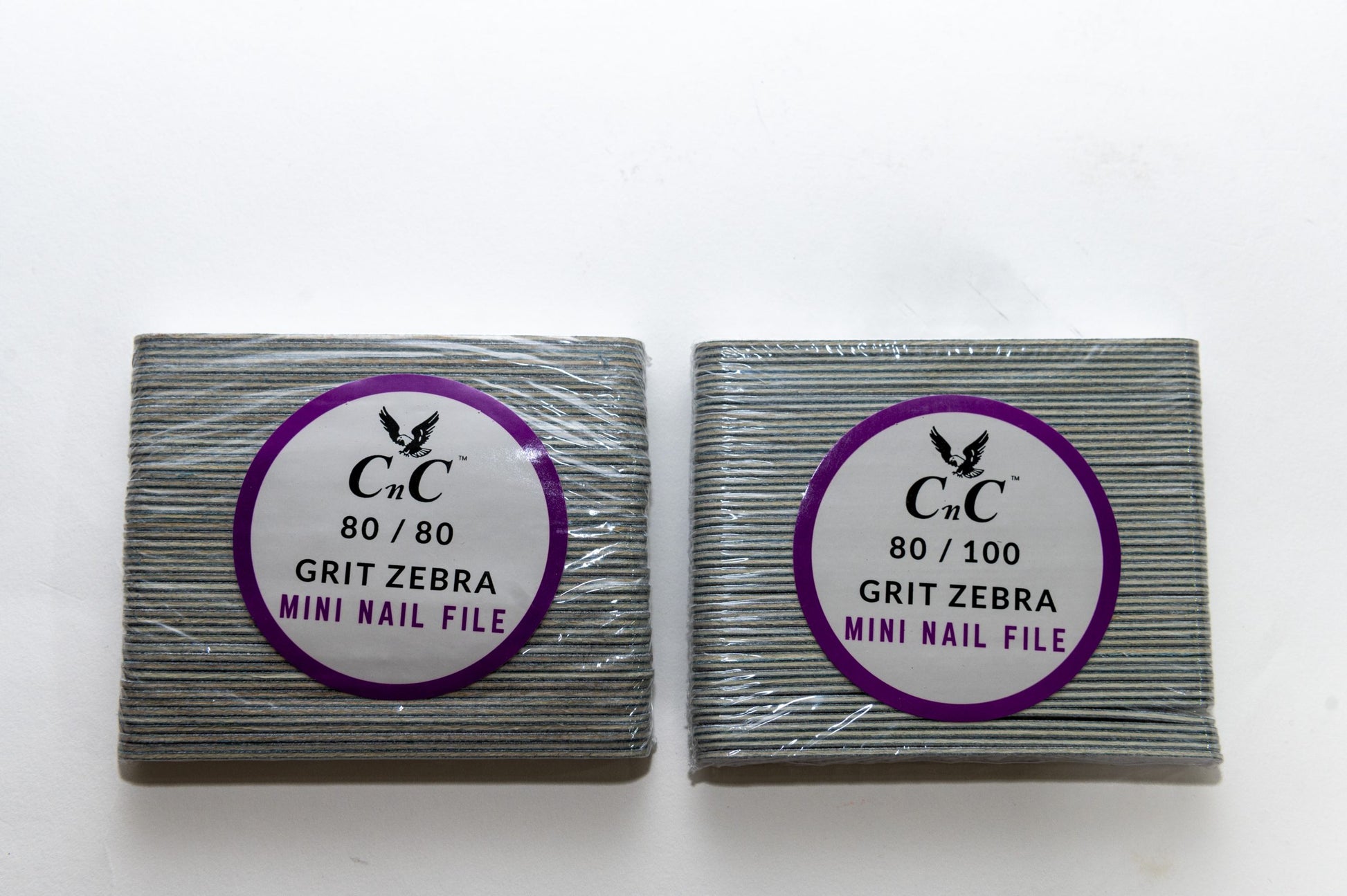 CNC 80/100 Grit Zebra Mini Nail File 100pcs/pk image 2