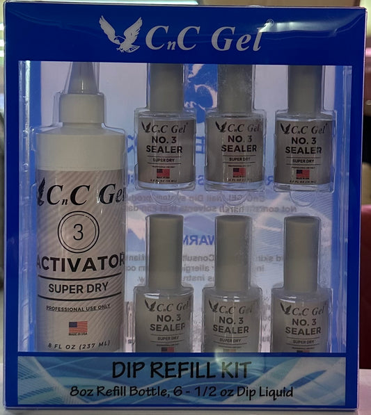 CnC Gel Dip Activator Super Dry Free 6 Bottle 0.5oz image 0