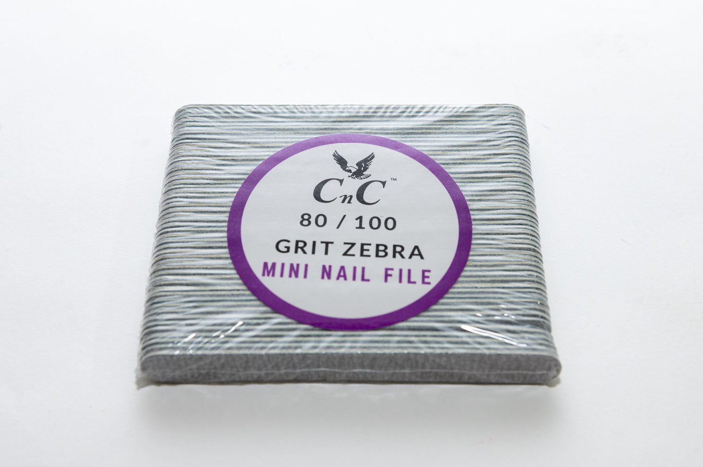 CNC 80/100 Grit Zebra Mini Nail File 100pcs/pk image 0