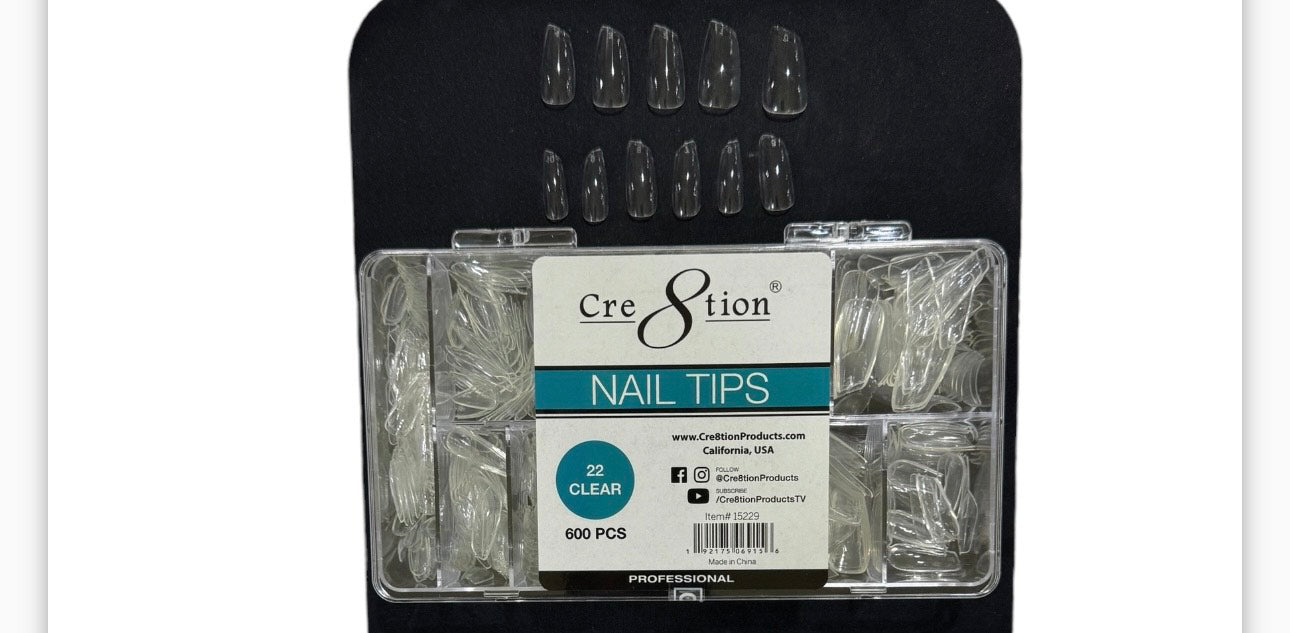 Cre8tion Nail Tip 22 Clear image 0