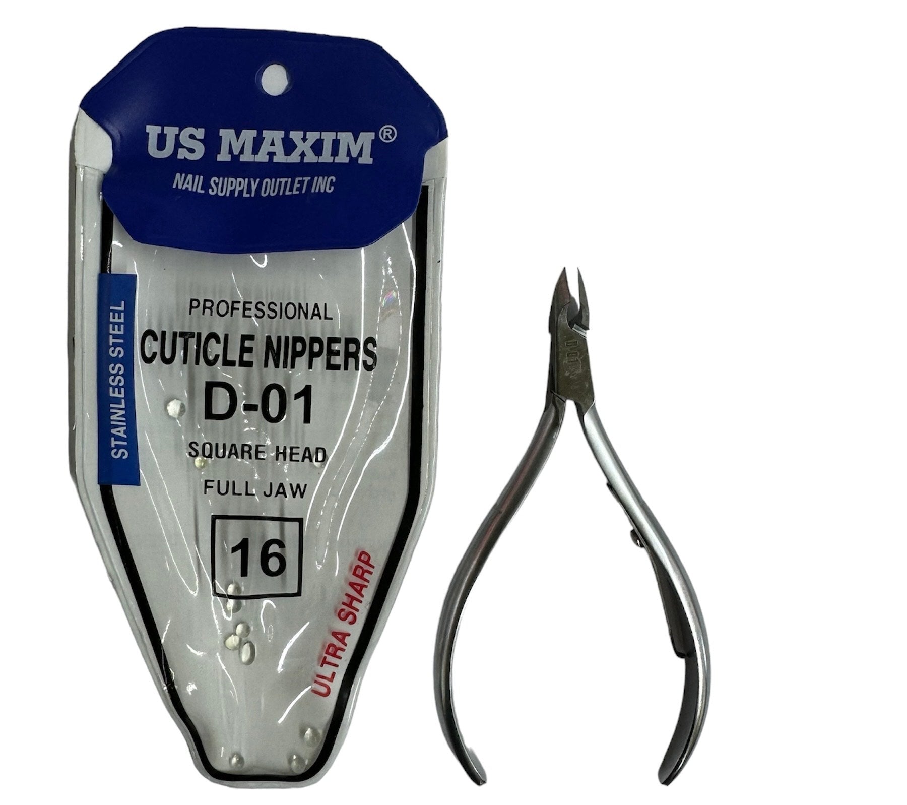 US Maxim Cuticle Nipper D-01 Square Head 16 image 0
