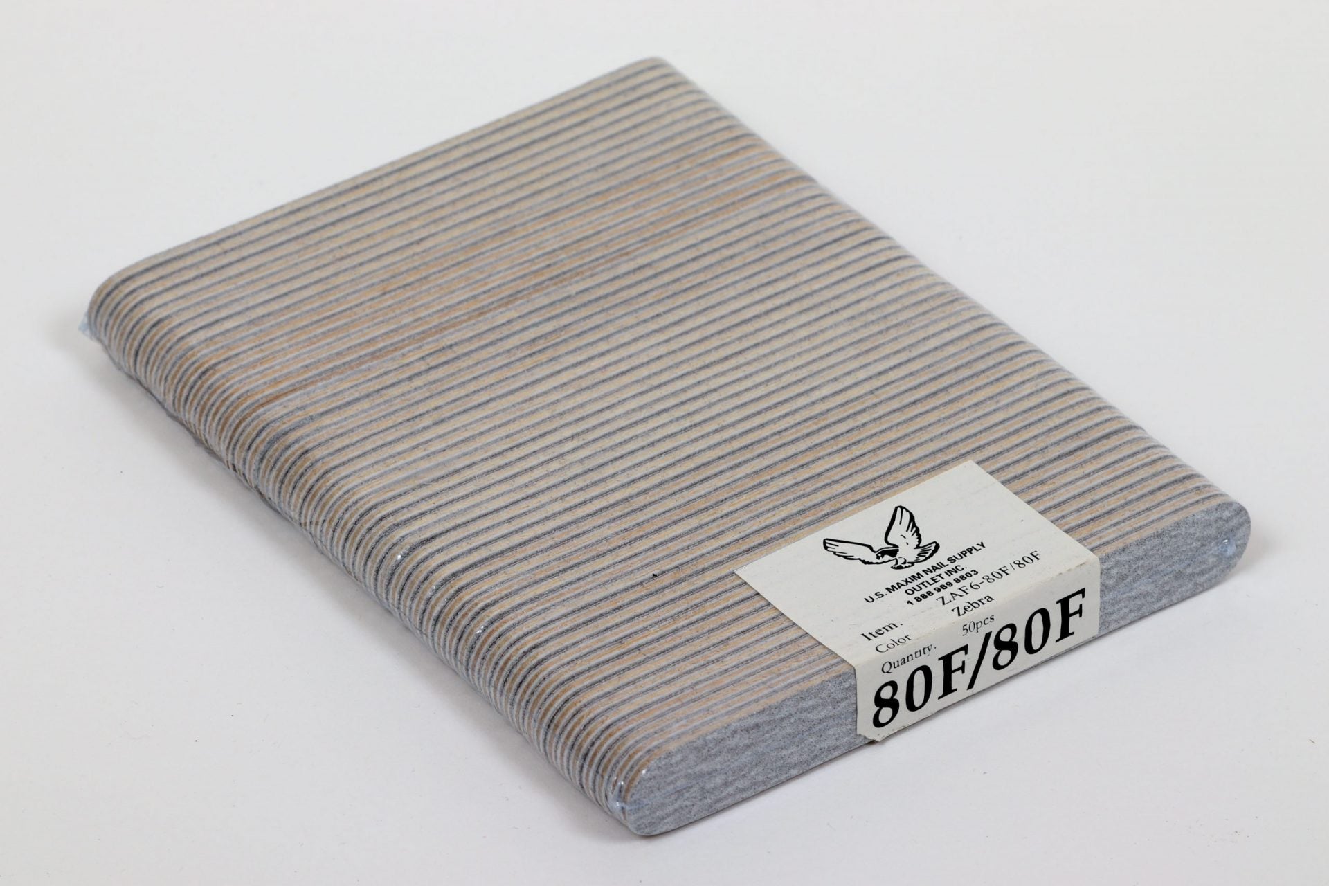 US Maxim 80/80F Zebra Nail Files image 0
