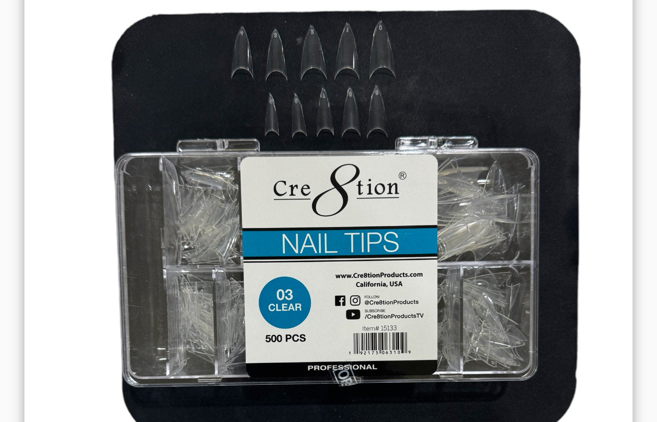 Cre8tion Nail Tip 03 Clear image 0